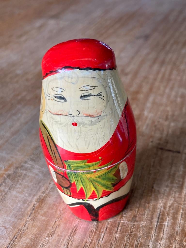 Matroesjka kerstman kerstmis kerst 3-delig, Diversen, Kerst, Ophalen of Verzenden, Gebruikt