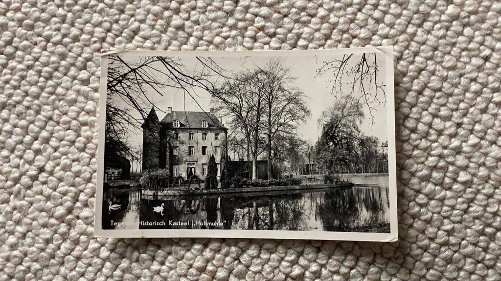 Ansichtkaart Tegelen Kasteel Holtmuhle 1954. 941, Ophalen of Verzenden, 1940 tot 1960, Gelopen, Limburg