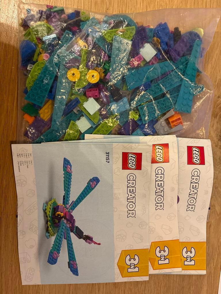 Lego Creator 31157 met boekje 2 maal, Gebruikt, Lego, Ophalen of Verzenden, Inclusief instructies