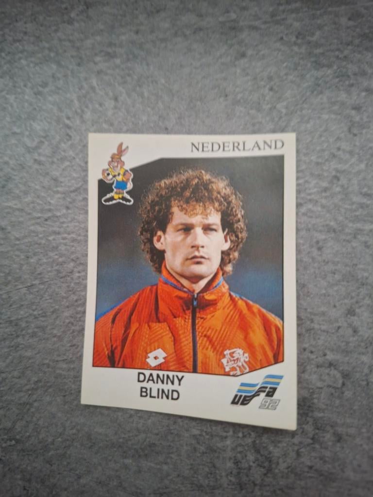 Panini sticker Euro 92 Zweden. Danny Blind Nederland., Verzenden, Zo goed als nieuw, Sticker