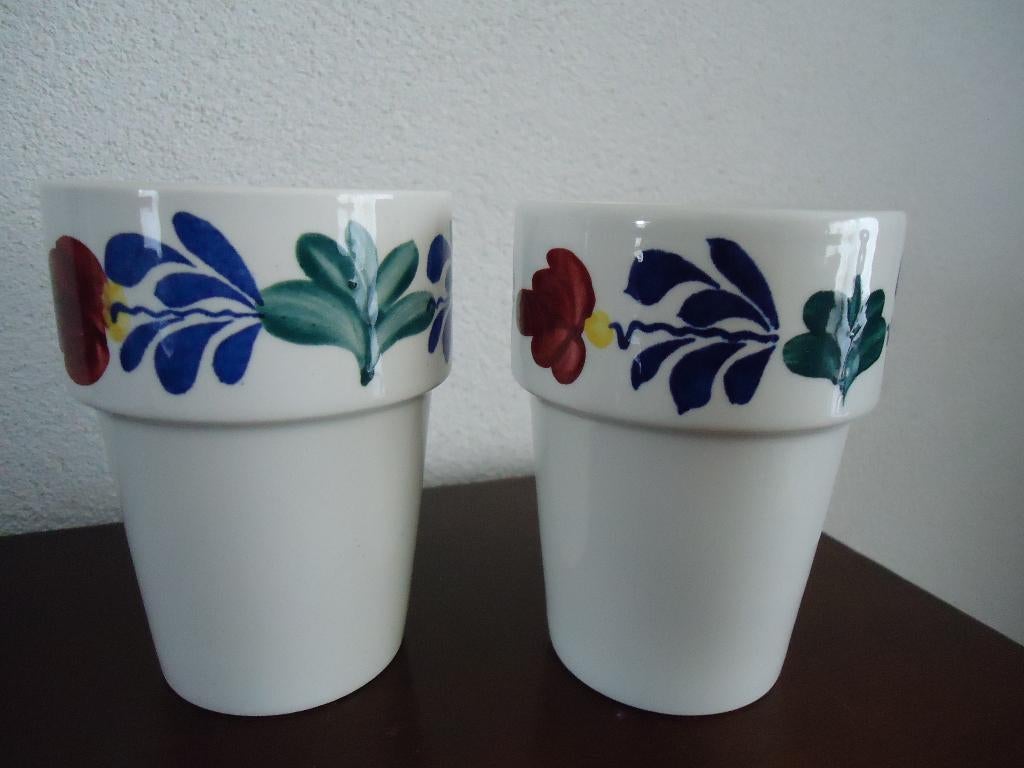 boerenbond melkbekers en kommen van Boch, Ophalen of Verzenden, Zo goed als nieuw, Bord(en), Aardewerk