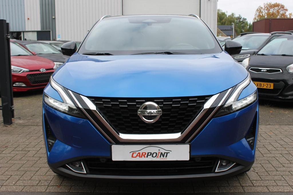 Nissan Qashqai 1.3 MHEV Tekna Plus 360 ACC Pano Massage, Gebruikt, Zwart, 4 cilinders, Blauw