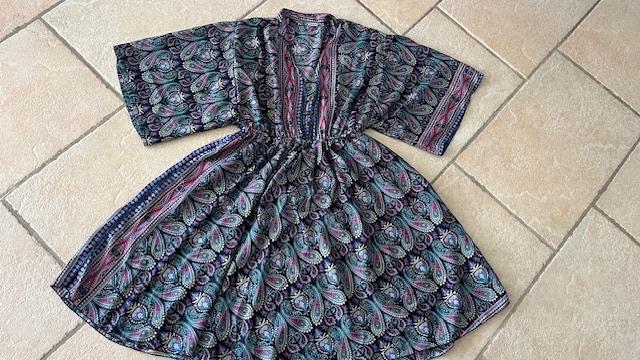 Zomer jurk maat l, lengte 96 cm, taille rekbaar, Ophalen of Verzenden, Gedragen, Maat 42/44 (L)