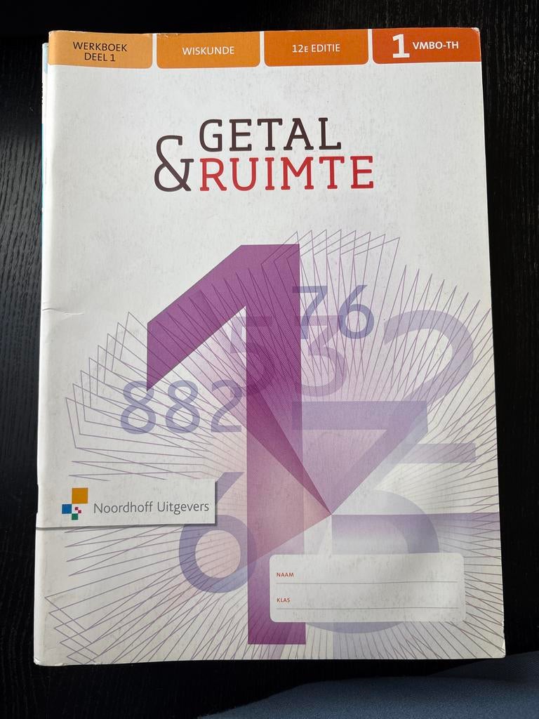 Getal & Ruimte Werkboek 1 VMBO-TH 12e editie, Ophalen of Verzenden, Zo goed als nieuw, VMBO, Wiskunde A
