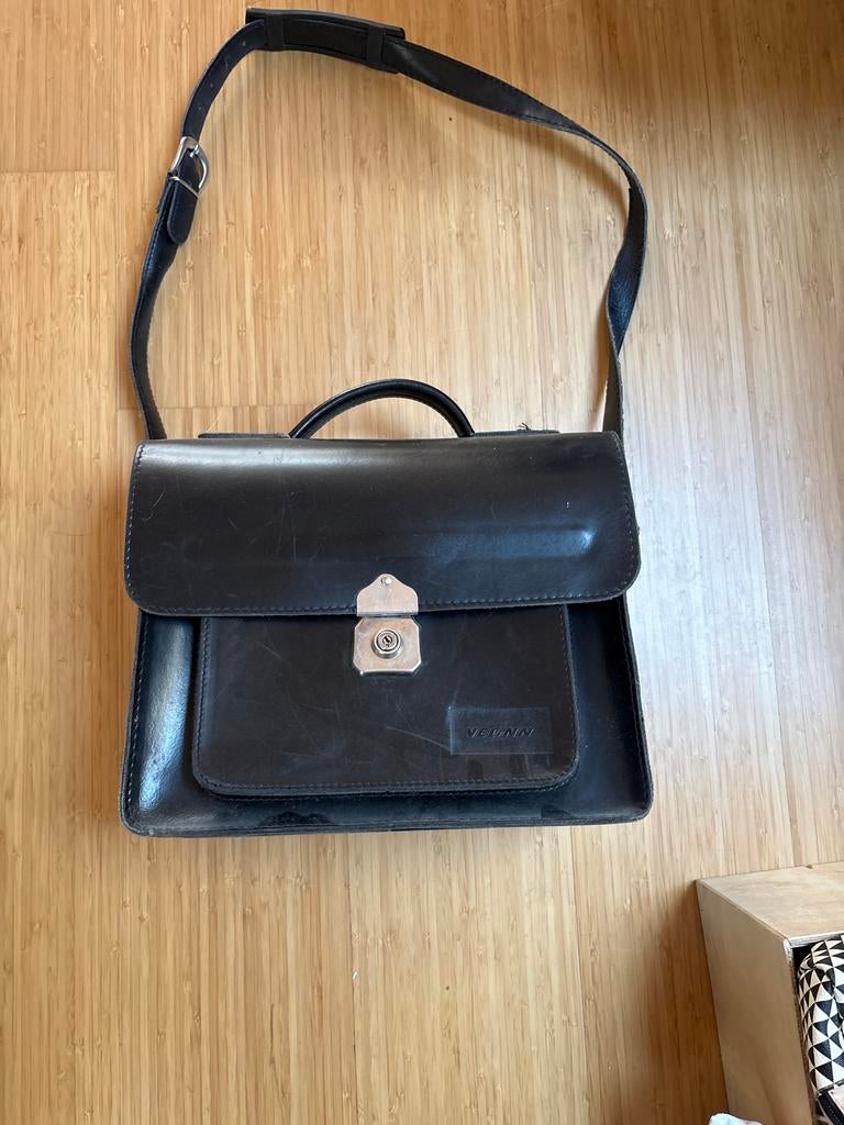 VEONN Leren Chauffeurs/Conducteurs Tas - Zwart, Overige merken, Gebruikt, Zwart, Ophalen of Verzenden