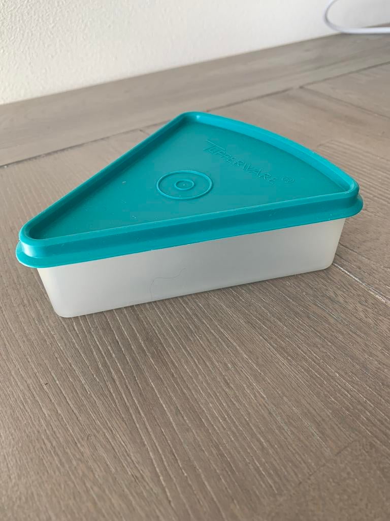 Tupperware driehoek puntje groen voor kaas of stukje brie, Ophalen of Verzenden, Zo goed als nieuw, Groen, Overige typen