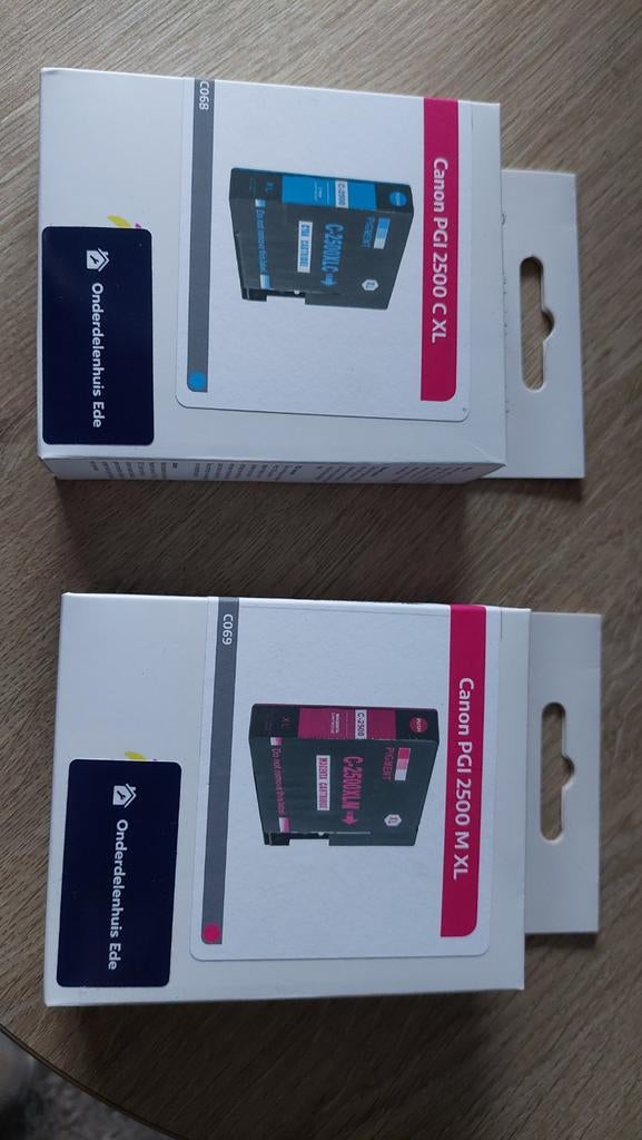 2 Canon PGI 2500 XL inktcartridges (Cyaan en Magenta), Ophalen of Verzenden, Nieuw