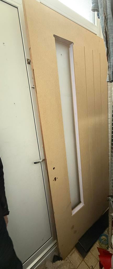 Onbewerkte voordeur, Doe-het-zelf en Verbouw, Deuren en Horren, Ophalen, 80 tot 100 cm, Nieuw, Buitendeur