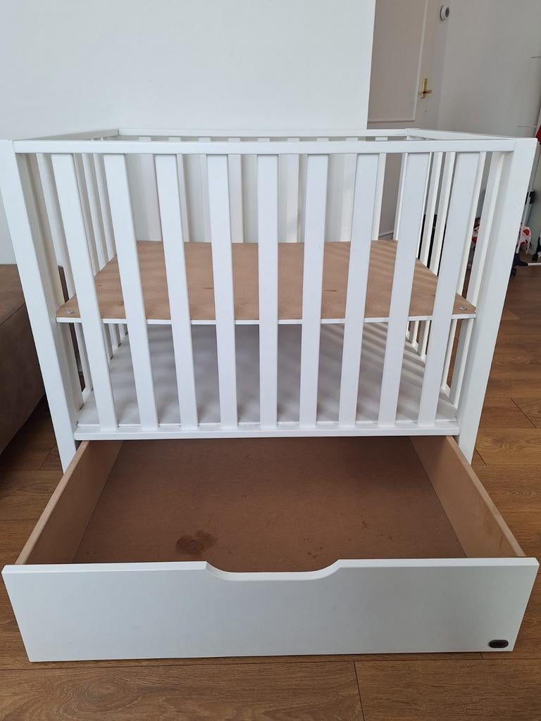 TWF baby box Bas met lade wit, Ophalen, Gebruikt, Vierkant, In hoogte verstelbaar