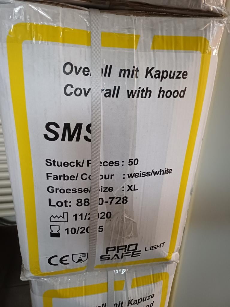 Wegwerp Overall met Capuchon - Pro Safe Light - Maat XL, Ophalen, Nieuw