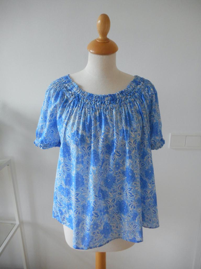 Top met korte mouwen van Masscob, maat M, Maat 38/40 (M), Blauw, Ophalen of Verzenden, Zo goed als nieuw