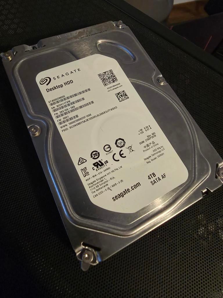 Seagate 4TB HDD, Computers en Software, Harde schijven, Ophalen of Verzenden, Desktop
