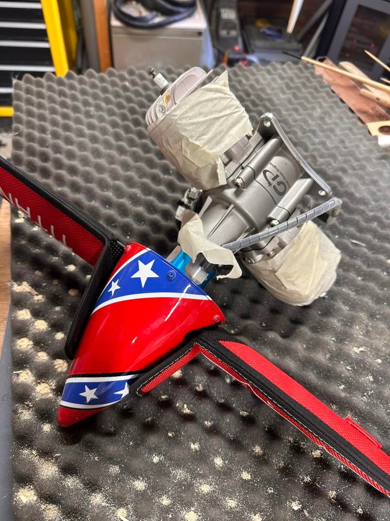 GP-76 met mtw uitlaat en propeller, Hobby en Vrije tijd, Modelbouw | Radiografisch | Vliegtuigen, Ophalen, Gebruikt