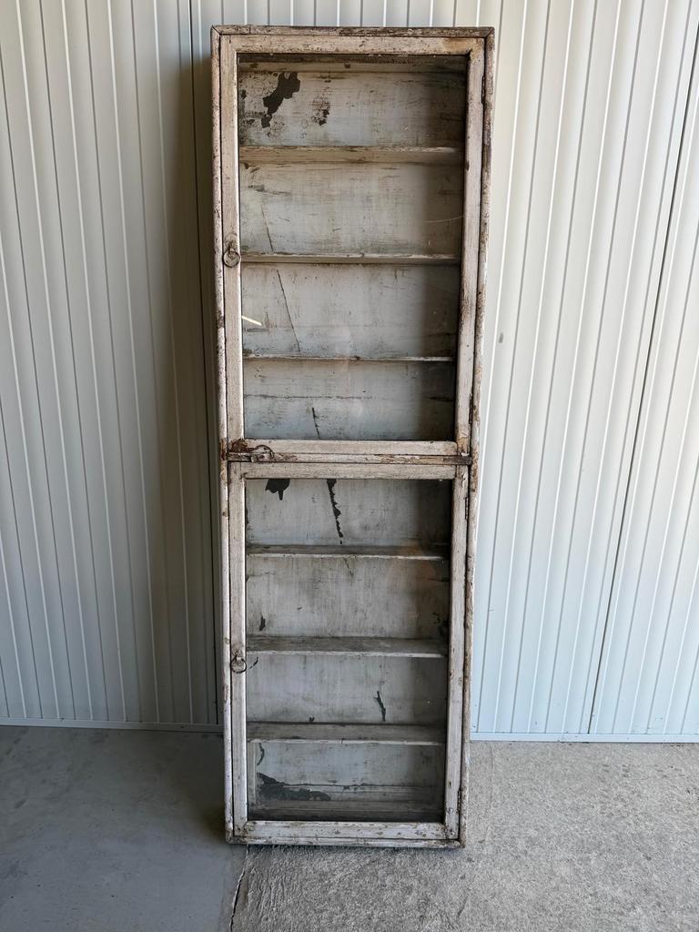 Smalle vintage kast 190x60x13 cm, Ophalen, Gebruikt, 50 tot 100 cm, Minder dan 25 cm