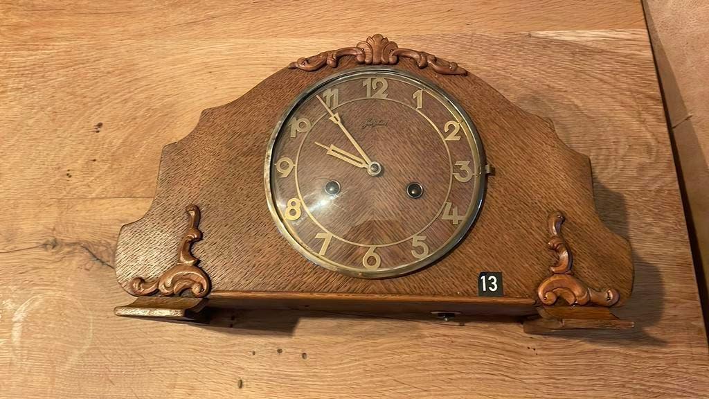 Prachtig oude houten klok, Ophalen of Verzenden