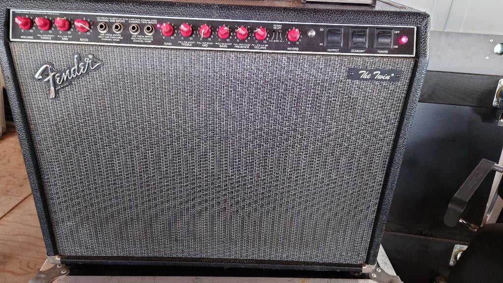Fender the Twin in Flightcase, Ophalen, Gebruikt, Gitaar, 100 watt of meer