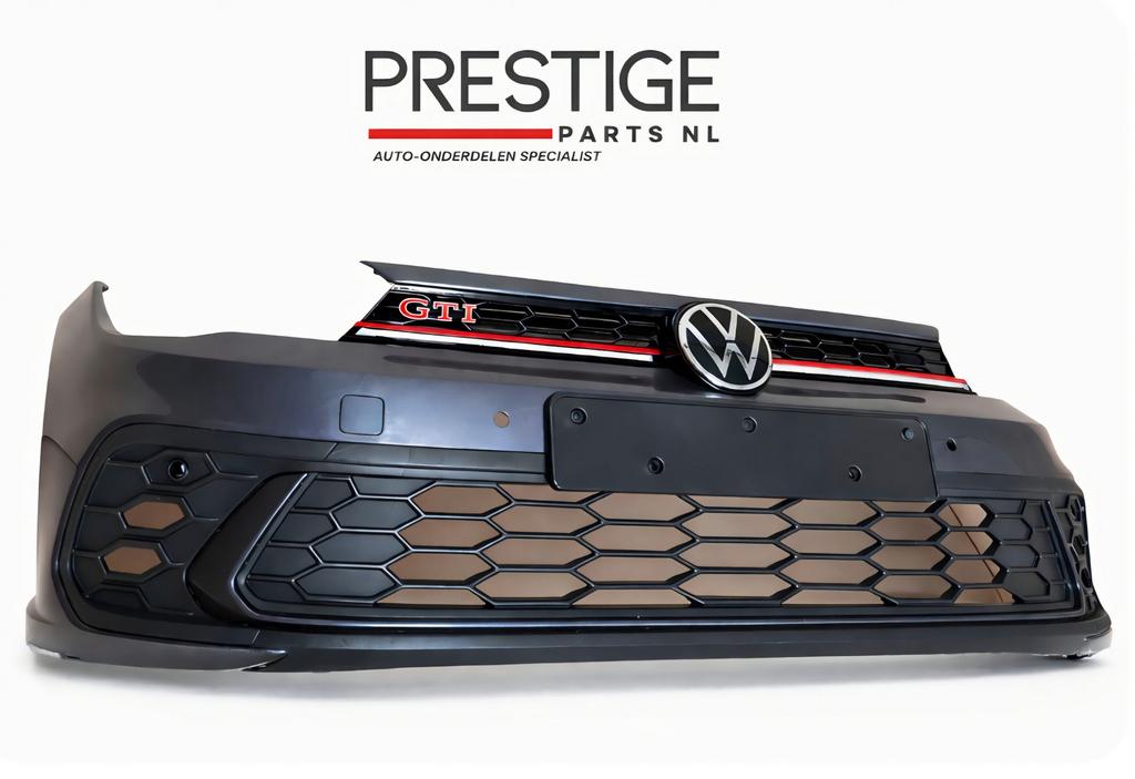 Voorbumper VW Polo 2G AW Facelift GTI LED GRILL PDC bj.2022-, Gebruikt, -, Voor, Ophalen of Verzenden