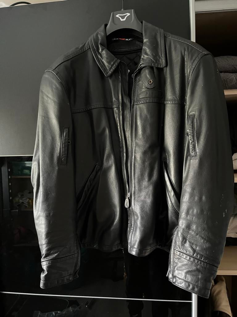 Leren Motorjas met uitneembare voering maat 48, Ophalen of Verzenden, Tweedehands, Heren, Jas | leer