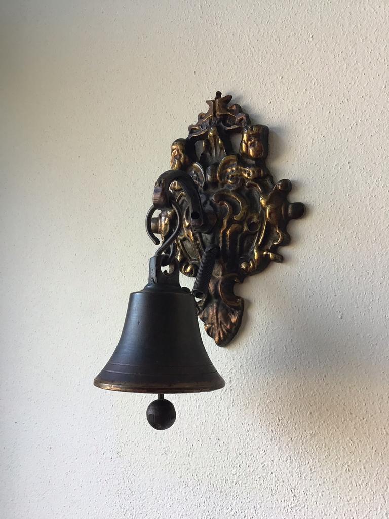 Messing wandbelletje 13x9 cm, Ophalen of Verzenden