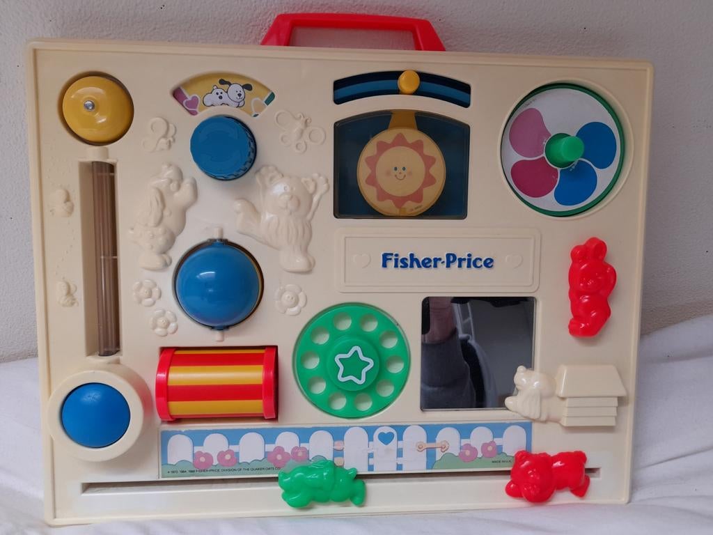 Fisher-Price activiteitenbord voor in de box., Ophalen of Verzenden, Gebruikt, Speelset