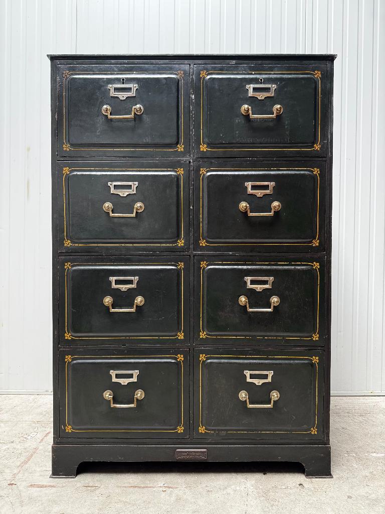 antieke stalen LADEKAST brandwerende kluis ARCHIEFKAST 1918, Ophalen of Verzenden