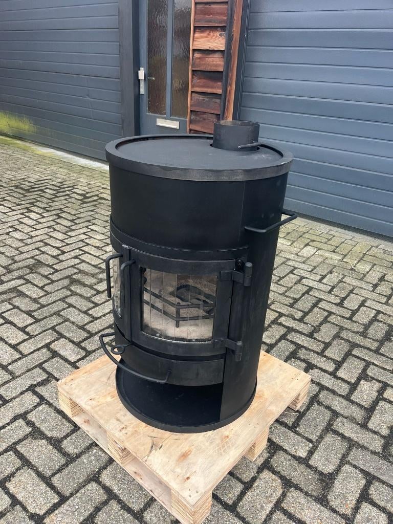 Houtkachel, vrijstaand, rond, BRINK Staphorst,, Ophalen, Gebruikt, Houtkachel, Vrijstaand
