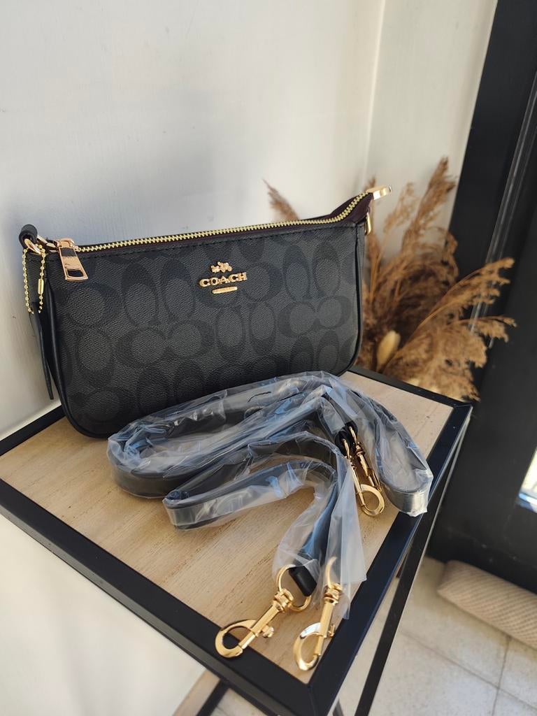 Nieuwe Zwarte Coach Handtas met Verstelbare Riem, Ophalen of Verzenden, Nieuw, Zwart, Handtas