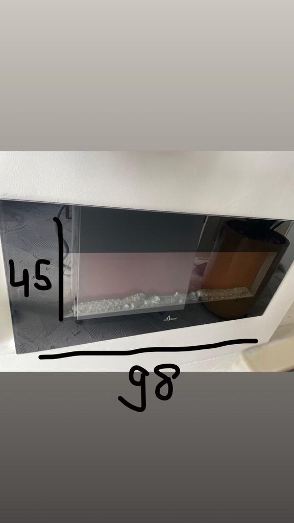 Livin Flame open haard - Afmetingen 98x45 cm, Ophalen of Verzenden, Gebruikt, Inbouwhaard, Overige soorten