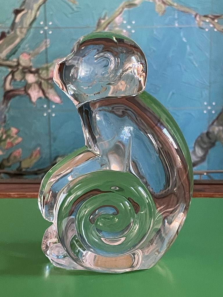 Val Saint Lambert kristallen aapje, Antiek en Kunst, Ophalen of Verzenden