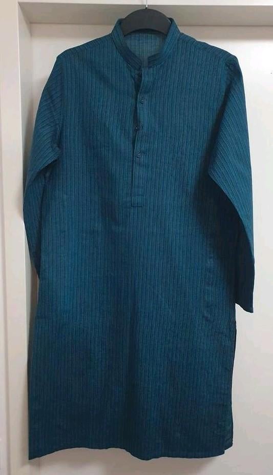 Blauwe Kurta Kamiz Indiase Pakistaanse Afghaanse Top XS, Kleding | Heren, Ophalen of Verzenden, Zo goed als nieuw