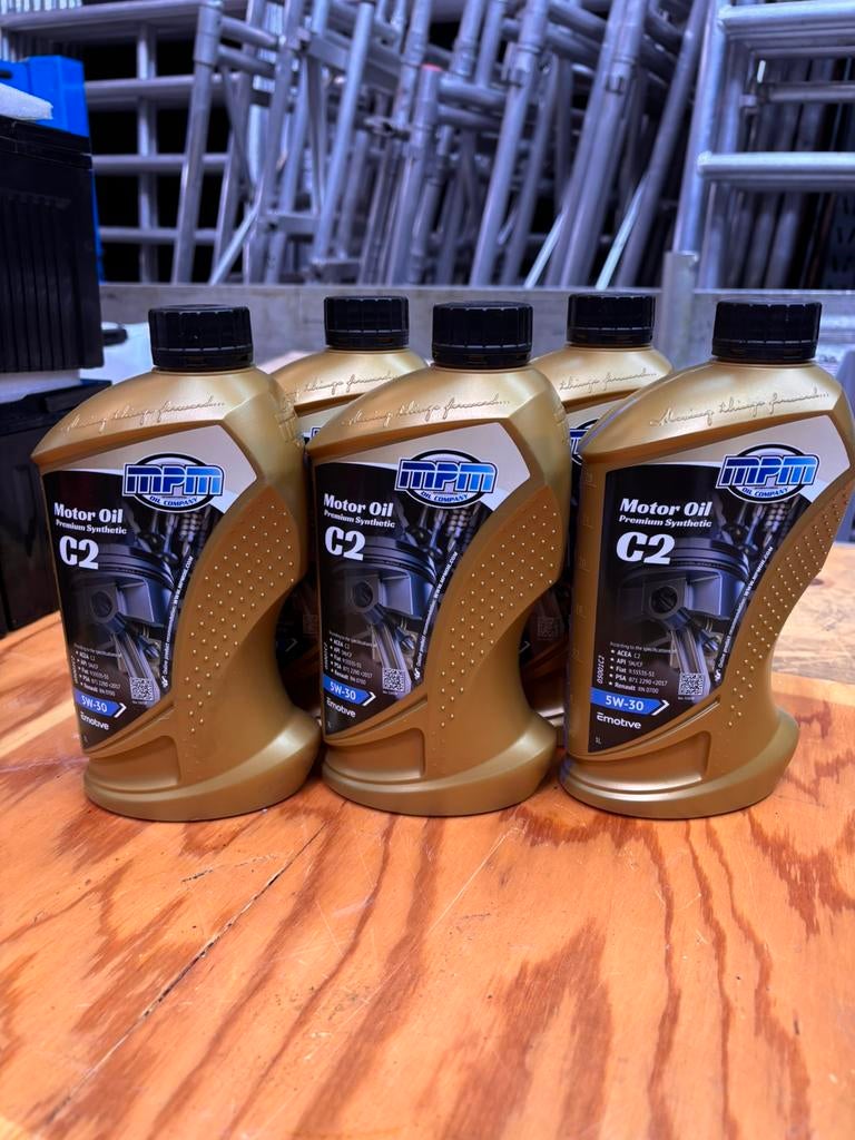 MPM 5w30 C2 motorolie 5 liter NIEUW, Ophalen