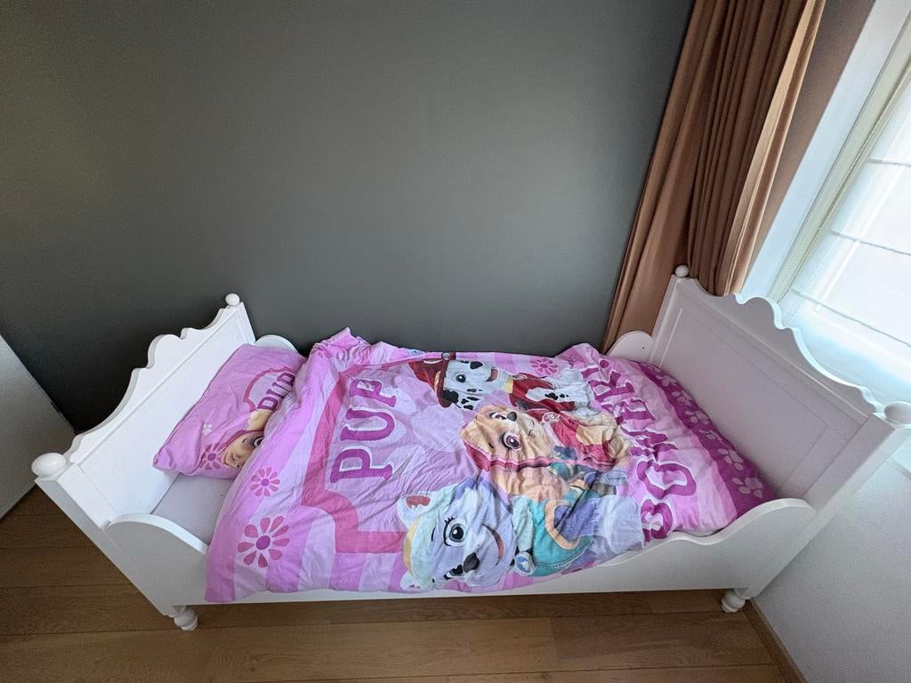 Bopita bed- Wit, Ophalen of Verzenden, Zo goed als nieuw, 140 tot 160 cm, 70 tot 85 cm