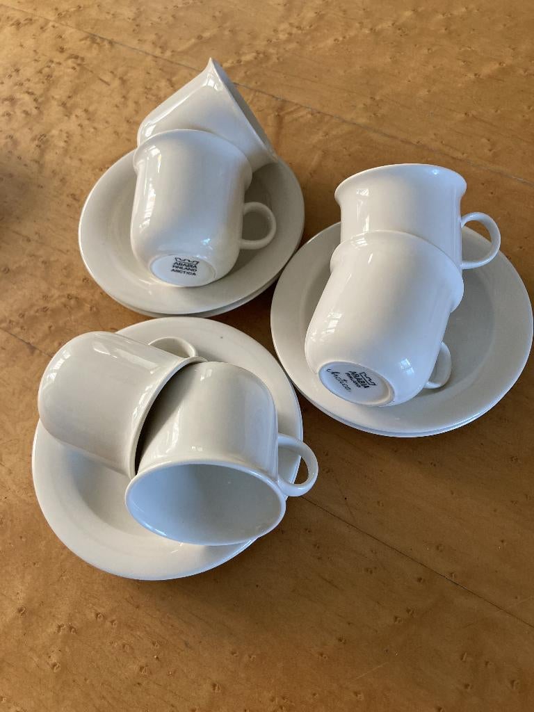 Arabia Finland Arctica kop en schotels, Ophalen, Zo goed als nieuw, Effen, Kop(pen) en/of Schotel(s)