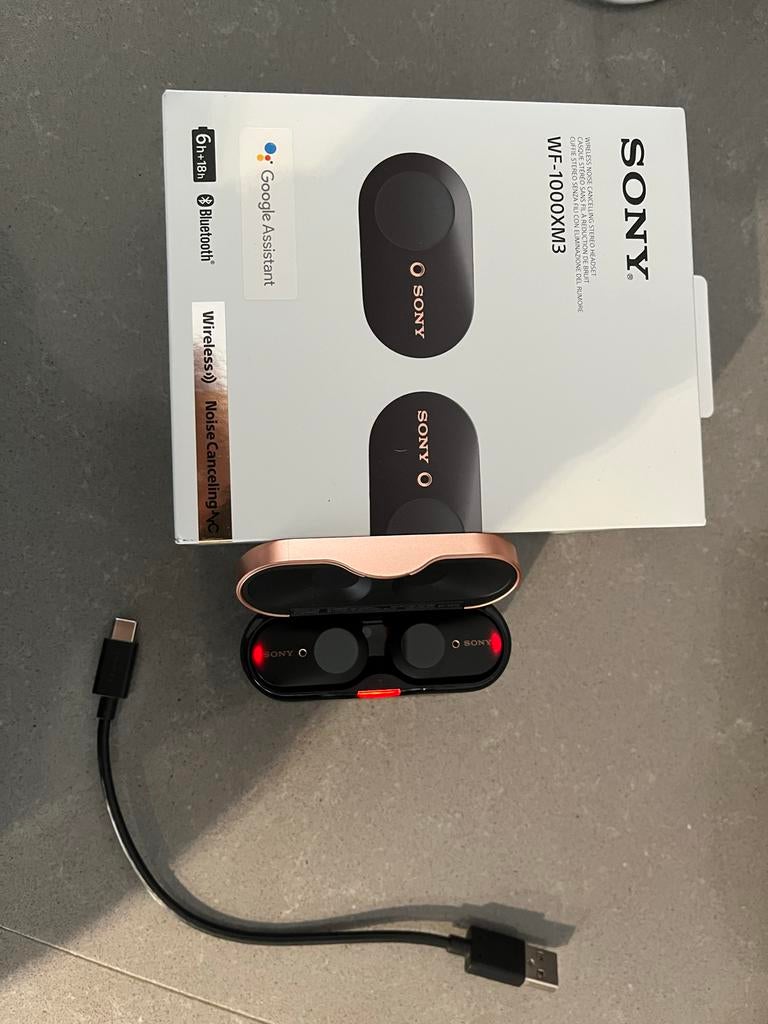 Sony WF-1000XM3 Draadloze Noise-Cancelling Oordopjes, Ophalen of Verzenden, Zo goed als nieuw, In gehoorgang (in-ear), Bluetooth