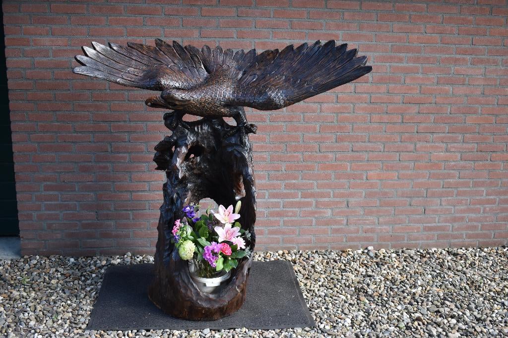Adelaar ZEER GROOT!!!! houten Adelaar 150 x150 cm., Ophalen