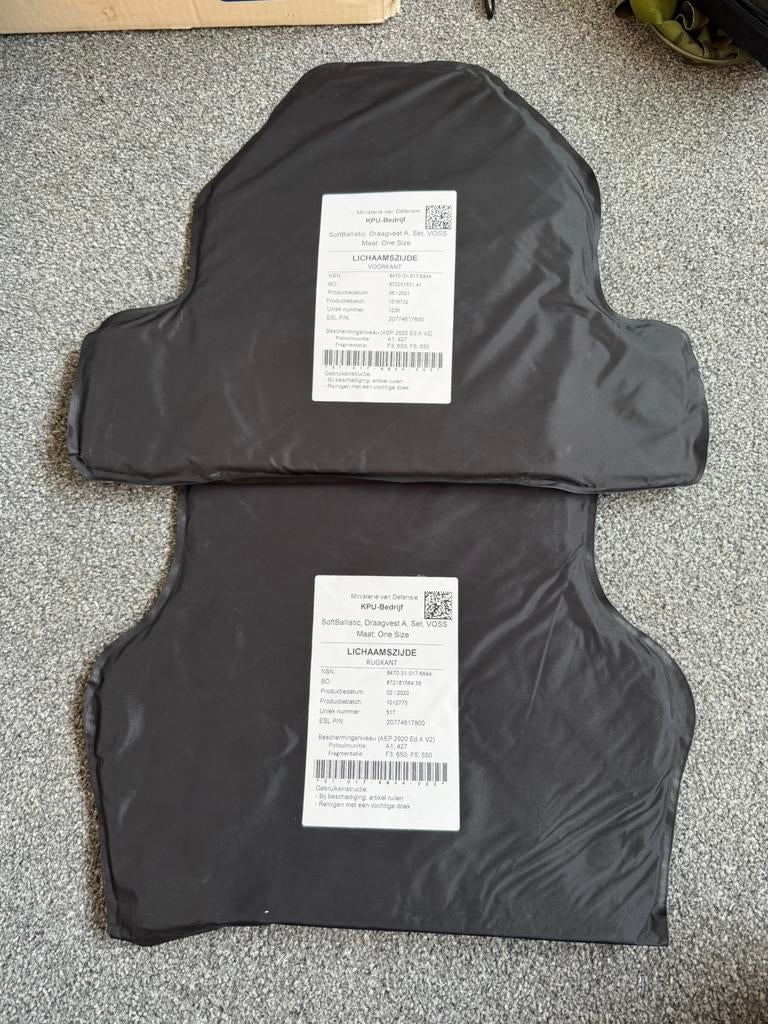 NFP set soft ballistic voor A vest, Ophalen of Verzenden, Landmacht, Nederland, Kleding of Schoenen