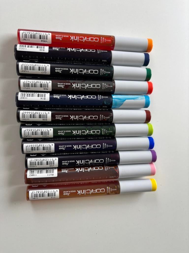 Copic refill set, Hobby en Vrije tijd, Tekenen, Ophalen of Verzenden, Zo goed als nieuw