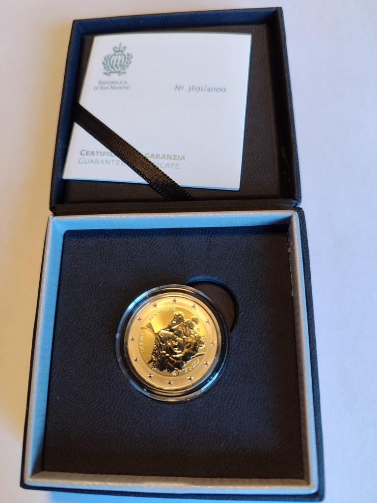 San Marino 2 euro 2026 Proof Reverse Tiziano Direct, Ophalen of Verzenden, San Marino, 2 euro, Setje