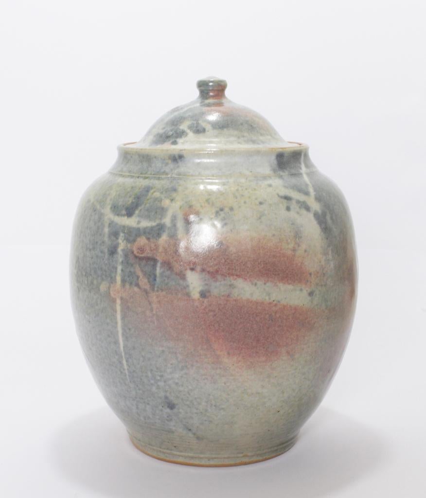 aardewerk dekselpot / urn van Bob Ernsting, Antiek en Kunst, Antiek | Keramiek en Aardewerk, Ophalen