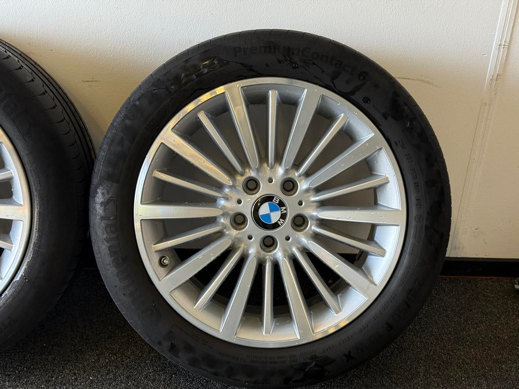 Originele BMW 330E Velgen met Continental PremiumContact 6, Auto-onderdelen, Banden en Velgen, 18 inch, Gebruikt, Banden en Velgen
