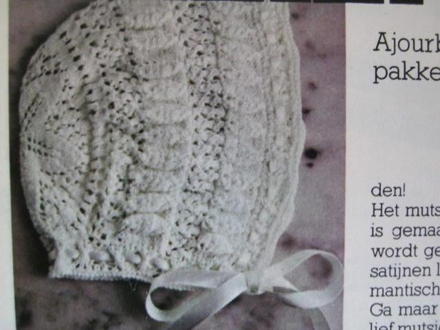 Breipatroon  Ajour Baby mutsje / Tasje  nr 5028, Hobby en Vrije tijd, Breien en Haken, Verzenden, Nieuw, Breien, Patroon of Boek