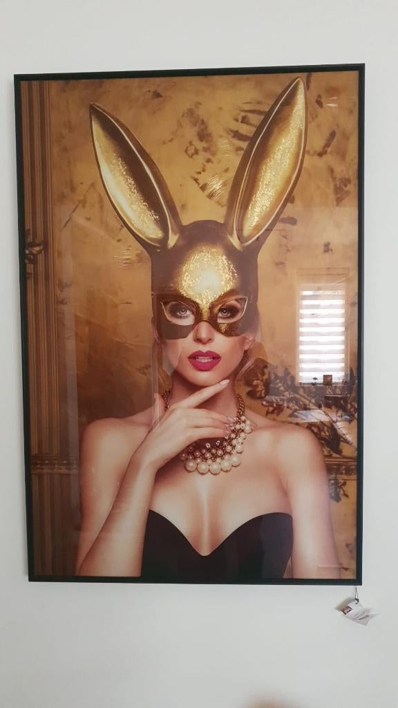glasschilderij 80 cm x120 cm playboy bunny, Ophalen of Verzenden
