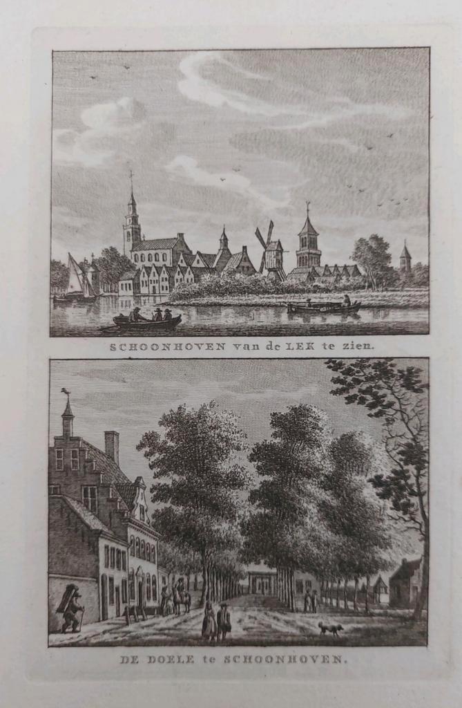 103-104 / Schoonhoven vanaf de Lek en Doele Schoonhoven, Antiek en Kunst, Ophalen of Verzenden