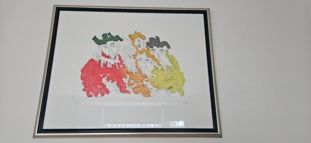 Hand gesigneerde zeefdruk van Jan Sierhuis (1928–, Ophalen of Verzenden