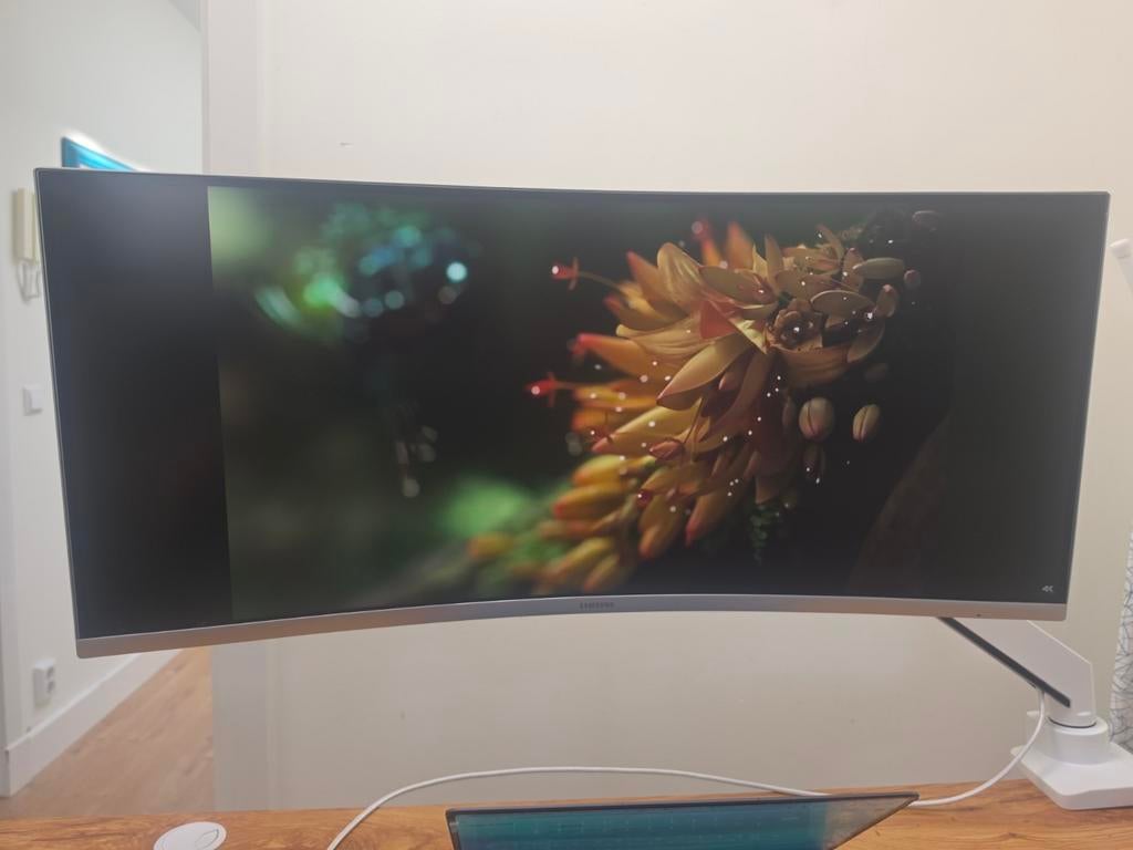 Samsung 34" Curved Ultrawide Monitor C34J791 + Desk Arm, Ophalen