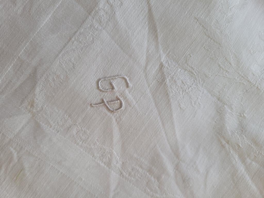Vintage heren zakdoek met monogram, Ophalen of Verzenden
