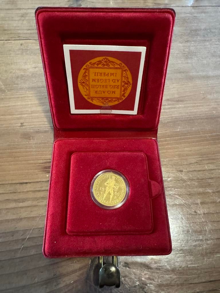Nederlandse Gouden Dukaat 1986 in originele cassette, Ophalen of Verzenden, Losse munt, Goud