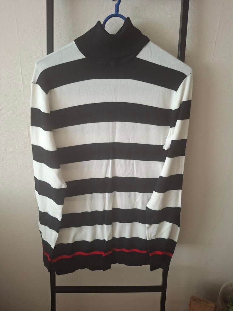 Nieuwe gestreepte trui van Spirit maat L, Verzenden, Zwart, Spirit, Maat 42/44 (L)