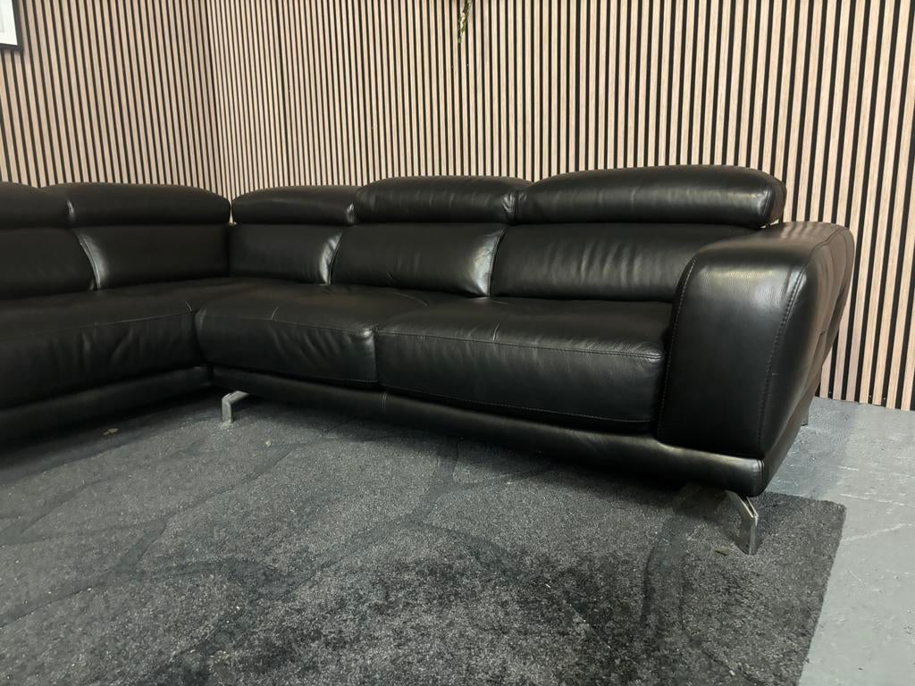 GRATIS LEVERING Montel Hoekbank Leer 265x210 GEREINIGD, Huis en Inrichting, Banken | Bankstellen, 250 tot 300 cm, Hoekbank, Leer