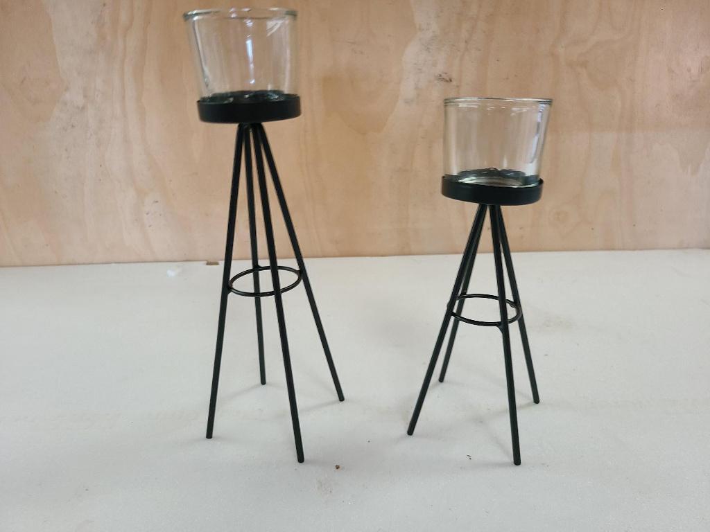 2 waxinelichtjes sfeerlichtjes, Overige materialen, Nieuw, Ophalen of Verzenden, Kandelaar